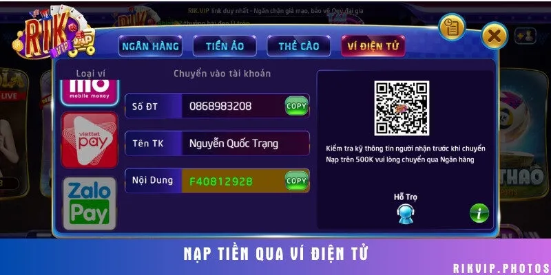 Sử dụng ví điện tử Momo, Viettelpay, Zalopay để giao dịch nhanh hơn