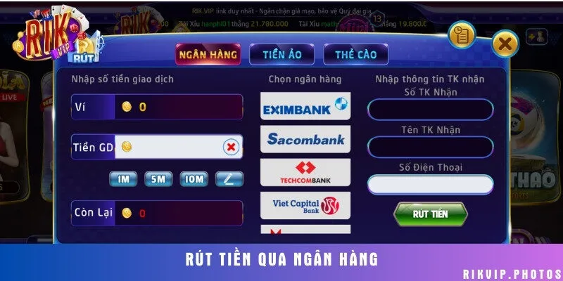 Phương thức rút tiền qua ngân hàng được nhiều người sử dụng nhất